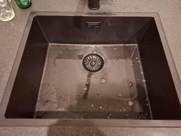 Spoelbak, wasbak, gootsteen, in en in zwart, granite, nieuw beschikbaar voor biedingen