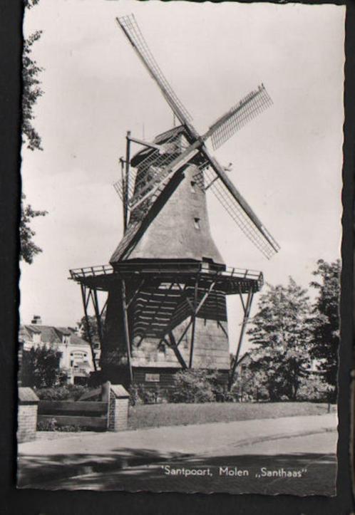 Santpoort, Molen "Santhaas" (1960), Verzamelen, Ansichtkaarten | Nederland, Gelopen, Noord-Holland, 1960 tot 1980, Ophalen of Verzenden