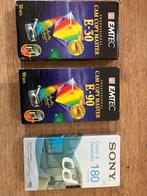 3 Ongebruikte VHS Banden - Emtec & Sony, Alle leeftijden, Ophalen of Verzenden, Nieuw in verpakking, Overige genres