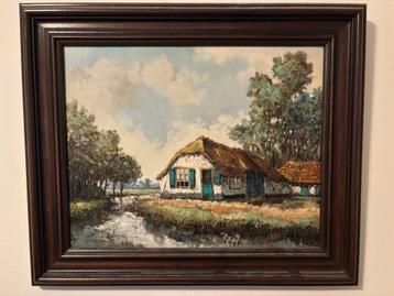 Klassiek Landschap Schilderij van Slotman beschikbaar voor biedingen