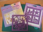 2 silhouette mallen + boekje Kerst, Hobby en Vrije tijd, Kaarten | Zelf maken, Ophalen of Verzenden, Zo goed als nieuw, Kerst