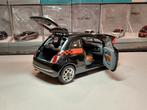 Fiat 500 Sport 2007-2015 zwart 1/18 Norev, Ophalen of Verzenden, Zo goed als nieuw, Auto, Norev