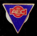 A.E.C. knoop speld- blauw-rood emaille, Verzenden, Zo goed als nieuw, Transport, Speldje of Pin