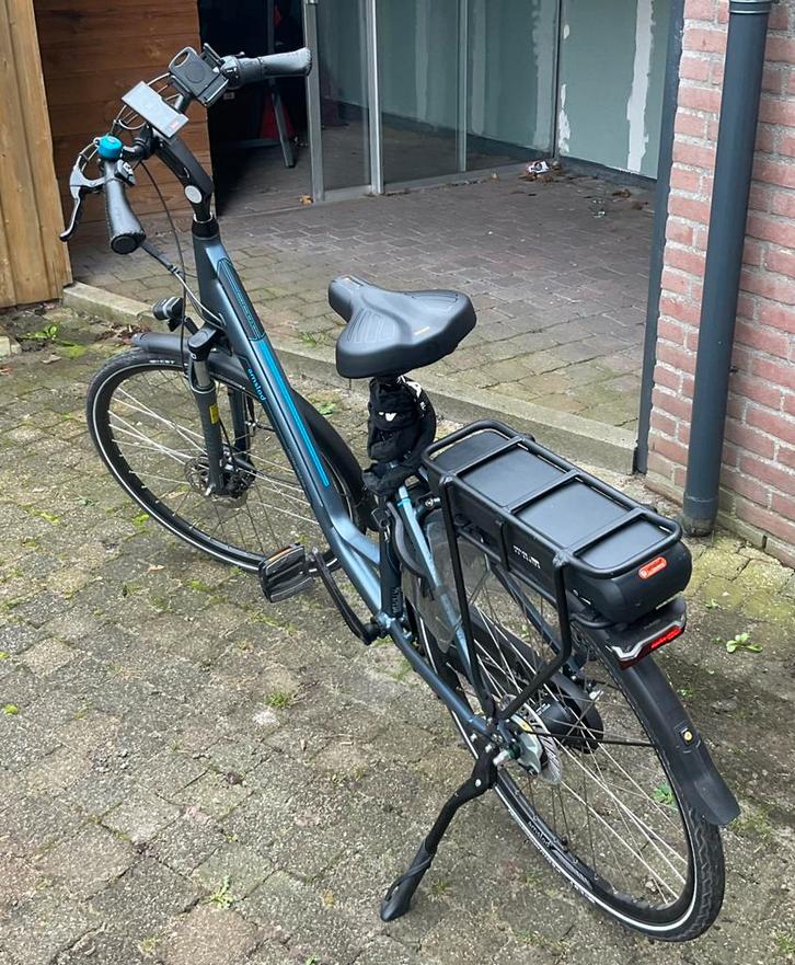 Amslod Hamilton MTX-600 blauw elektrische fiets 7 Speed 600W, Fietsen en Brommers, Elektrische fietsen, Zo goed als nieuw, Overige merken