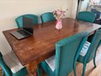 Eetkamerset met Loyd loom stoelen mint groen, Huis en Inrichting, Ophalen of Verzenden, Zo goed als nieuw, Modern ook klassiek