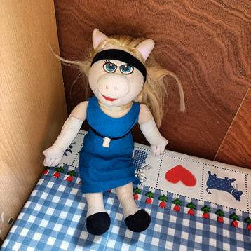 Vintage Miss Piggy knuffel met blauwe jurk Italy beschikbaar voor biedingen
