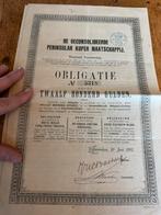 Oude Obligatie De Geconsolideerde Peninsular Koper Maatschap, Postzegels en Munten, Aandelen en Waardepapieren, Ophalen, Voor 1920