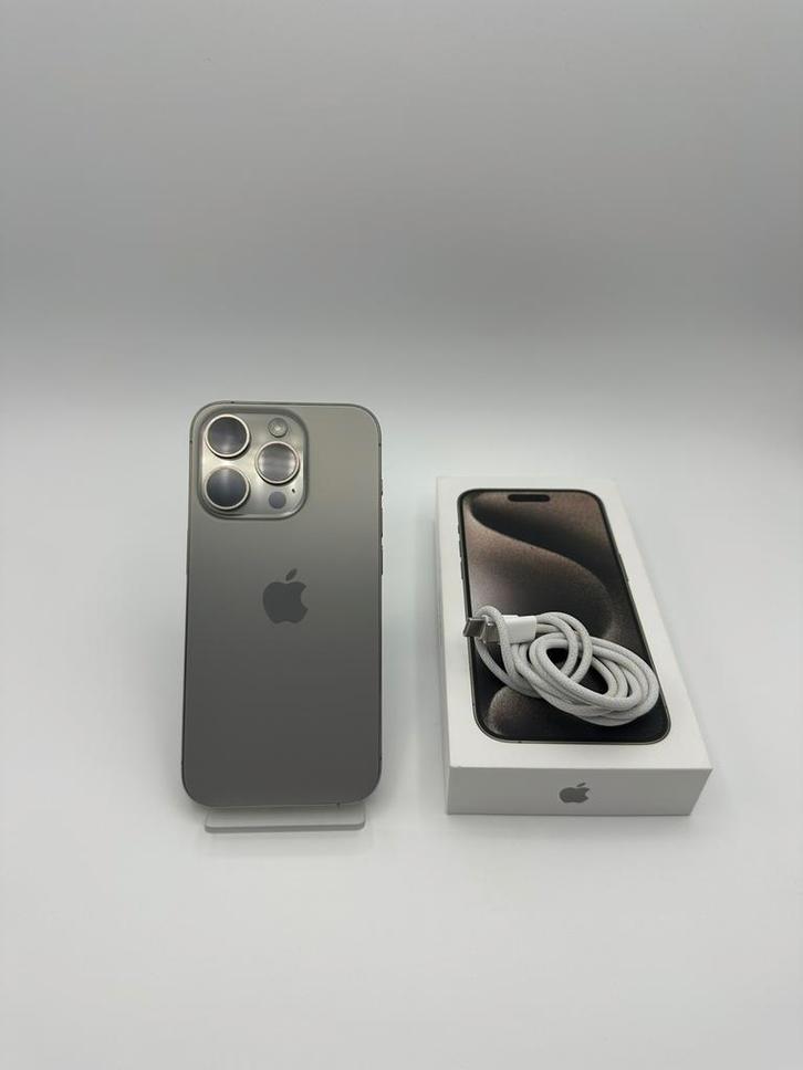 Iphone 15 Pro 128 GB (Natural Titanium) / Inruil mogelijk!, Telecommunicatie, Mobiele telefoons | Apple iPhone, Zo goed als nieuw
