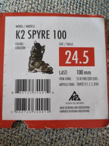 Skischoenen k2 spyre 100 onderdelen beschikbaar voor biedingen