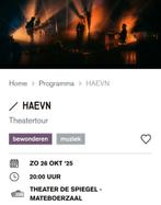 Tickets Haevn theatertour Zwolle 26 oktober 2025, Tickets en Kaartjes, Twee personen, Oktober