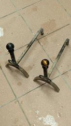 Houtkachel accesoires, 2 Haard bokken, Antiek en Kunst, Ophalen of Verzenden