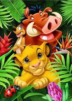 Diamond painting Timon & Pumba 50x70 vierkante steentjes, Verzamelen, Disney, Ophalen of Verzenden, Nieuw