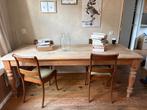 Oak table / Massief houten kloostertafel/boerentafel, Ophalen, Gebruikt, Vintage, 200 cm of meer