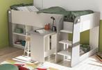 Kids bed with built-in storage and a deskesk, Huis en Inrichting, Slaapkamer | Bedden, Ophalen, 90 cm, Eenpersoons, Wit