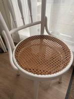 Witte stoel met rieten zitting, Huis en Inrichting, Stoelen, Ophalen, Wit, Zo goed als nieuw, Eén
