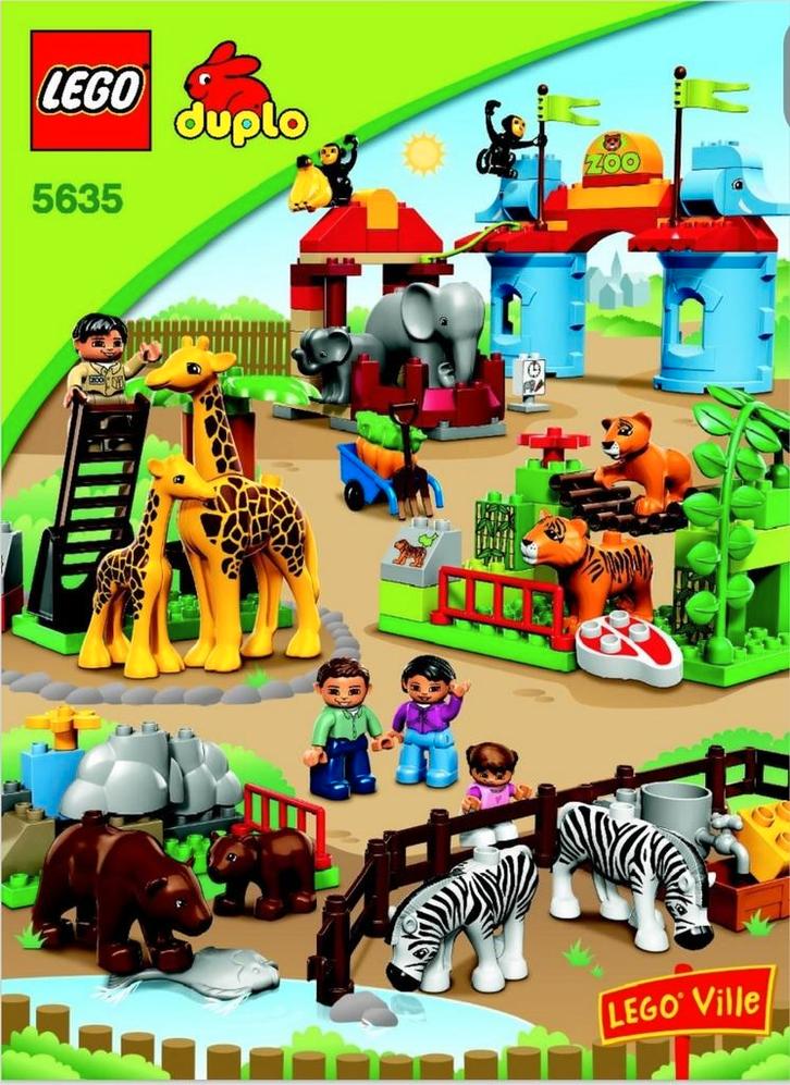 LEGO Duplo 5635 - Grote stadsdierentuin, Kinderen en Baby's, Speelgoed | Duplo en Lego, Zo goed als nieuw, Duplo, Complete set