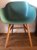 Groene design stoel  (1 van 4), Huis en Inrichting, Stoelen, Ophalen, Kunststof, Gebruikt, Overige kleuren