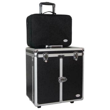Aluminium pedicure koffer + Nylon tas, zwart! beschikbaar voor biedingen