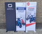 Brommer scooter reclame Peugeot Sym GTS Super Soco Kymco, Reclamebord, Ophalen of Verzenden, Zo goed als nieuw