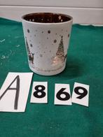 theelichthouder kerst glas [a869], Ophalen of Verzenden