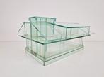 Vintage modernist model huis glazen designobject uniek glas, N, Ophalen of Verzenden, N, N