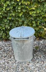 Zinken prullenbak, afvalemmer Maarssen, Ophalen, Gebruikt, Metaal, Minder dan 50 cm