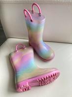 Regenboog glitter regenlaarzen mt 25/26, Gebruikt, Meisje, Ophalen of Verzenden, Laarzen
