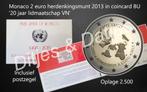 2 euro Monaco 2013 - 20 jaar lidmaatschap VN - BU coincard +, Ophalen of Verzenden, Koningin Beatrix