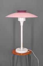 Tafellamp roze, bureaulamp vintage deens design, retro kleur, Ophalen of Verzenden, Metaal, Zo goed als nieuw, 50 tot 75 cm