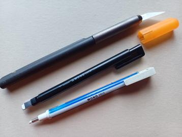 Slice mes, Tombow mono zero, rond en vierkant. ZGAN beschikbaar voor biedingen