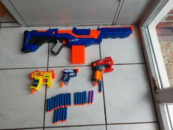 Leuke set van verschillende Nerf pistolen.  beschikbaar voor biedingen