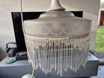 Vintage hanglamp met glazen kap, Ophalen of Verzenden, Gebruikt, Minder dan 50 cm