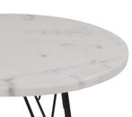 Marmeren salontafel rond 55 x 45 cm met metaal onderstel, Huis en Inrichting, Tafels | Sidetables, 50 tot 100 cm, Rond, Nieuw