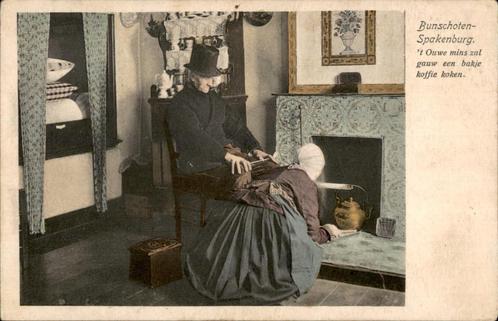 Bunschoten Spakenburg bakje koffie koken uitg A. Blokhuis, Verzamelen, Ansichtkaarten | Nederland, Ongelopen, Utrecht, 1920 tot 1940
