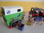 Playmobil Auto met paardentrailer, Ophalen, Zo goed als nieuw, Complete set