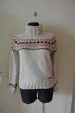 Superdry kol trui S licht beige vintage nordic knit, wol, Maat 38/40 (M), Superdry, Beige, Ophalen of Verzenden