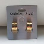 Gouden Stainless Steel oorbellen, Sieraden, Tassen en Uiterlijk, Oorbellen, Ophalen of Verzenden, Zo goed als nieuw, Goud, Overige materialen
