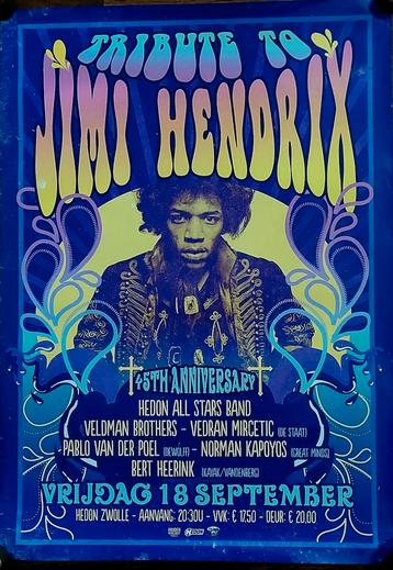 JIMI HENDRIX: Originele Concert Poster. 2015.