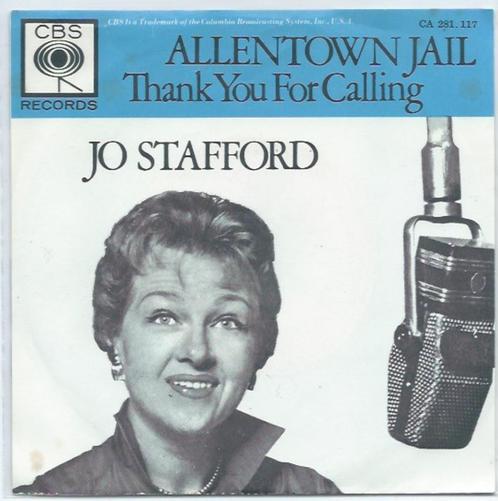 Jo Stafford- Allentown Jail, Cd's en Dvd's, Vinyl Singles, Gebruikt, Nederlandstalig, Verzenden