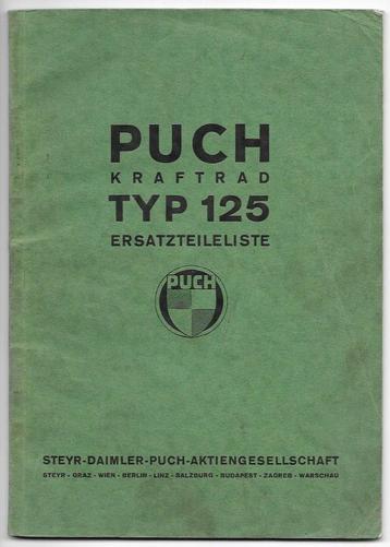 Puch 125 Kraftrad Ersatzteilliste (1986z) 1941 beschikbaar voor biedingen