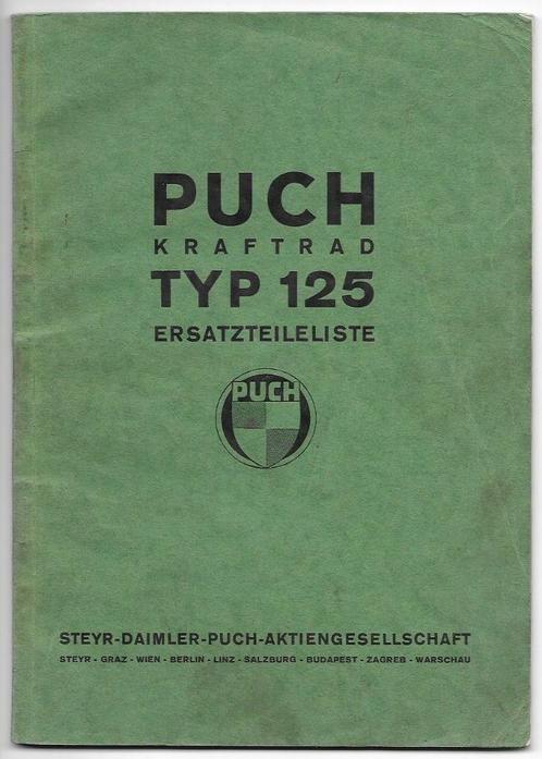 Puch 125 Kraftrad Ersatzteilliste (1986z) 1941, Motoren, Handleidingen en Instructieboekjes, Overige merken, Ophalen of Verzenden
