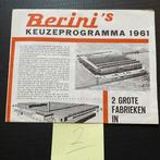 BERINI Keuzeprogramma 1961 (#2) Bromfiets Folder Brochure, Ophalen of Verzenden, Gelezen, Folder
