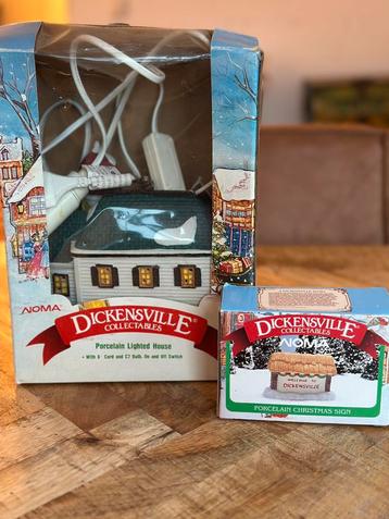 Dickensville Victoriaans huis met licht + Bord (1997) beschikbaar voor biedingen