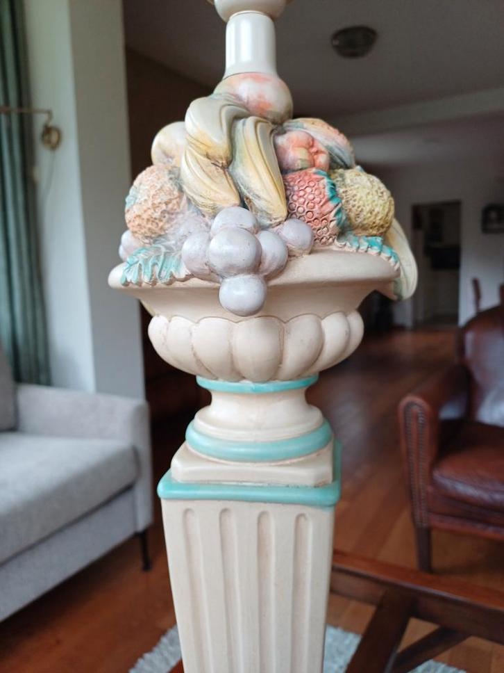 Kullmann Lamp - Tafellamp barbotine stijl aardewerk fruit, Antiek en Kunst, Curiosa en Brocante, Ophalen of Verzenden
