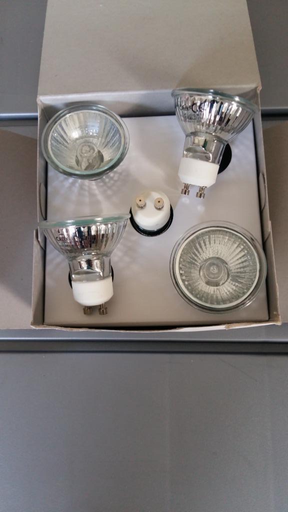 Doosje met 5 stuks GU10 lampen, zie foto 2, Huis en Inrichting, Lampen | Losse lampen, Nieuw, Bajonetsluiting, Ophalen of Verzenden