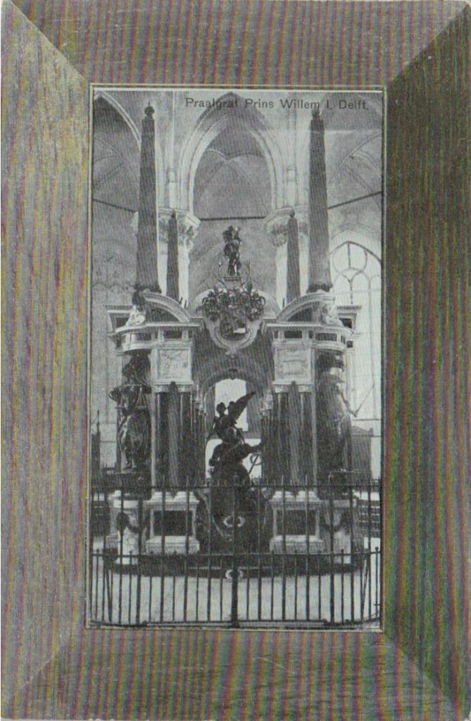 13 142 Delft Praalgraf Prins Willem I 1905 gelopen, Verzamelen, Ansichtkaarten | Nederland, Gelopen, Zuid-Holland, Voor 1920, Ophalen of Verzenden