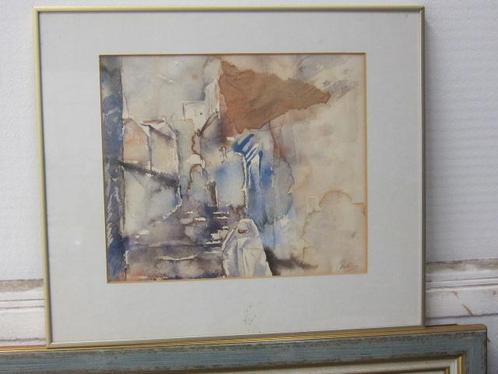 Schilderijen klassiek, aquarel - Kashba -,, Antiek en Kunst, Kunst | Schilderijen | Klassiek