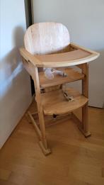 Zgan verstelbare houten kinderstoel. Ophalen  in Zoetermeer, Ophalen, Zo goed als nieuw, Meegroeistoel, Gordel(s)