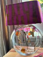 Handbeschilderd glazen lampvoet, Ophalen of Verzenden, Minder dan 50 cm