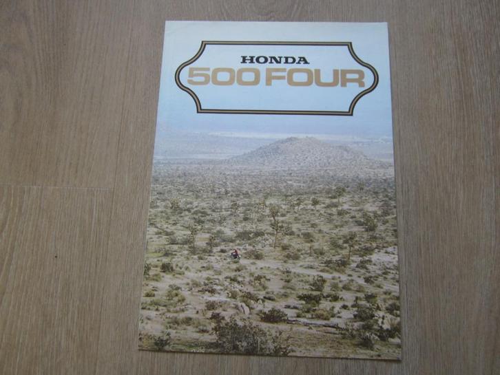 Honda CB 500 Four brochure folder 1975 (E), Motoren, Handleidingen en Instructieboekjes, Honda, Ophalen of Verzenden